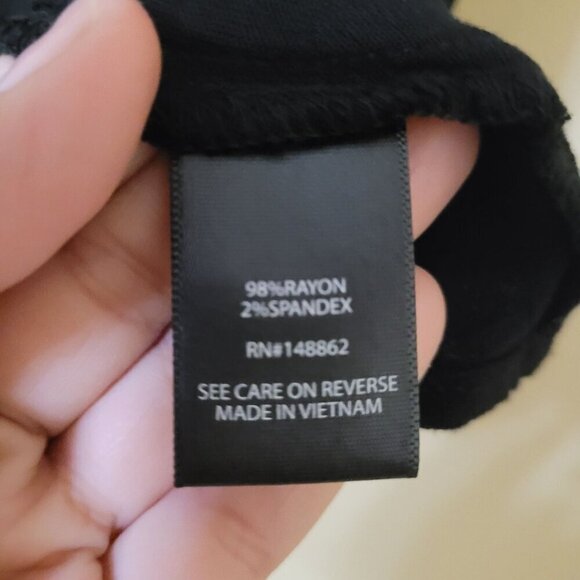 Torrid Dress Womens M/L‎ Black Rayon Slub Button Front Collared Career Office - Picture 2 of 7